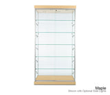 Classic floor display cabinet with five fully adjustable shelves