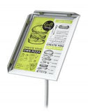 Curved Upright Easy Open Snap Frame Pedestal Stand