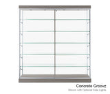 Large Trophy Glass Display Cabinet with Ten Fully Adjustable Shel