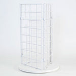 Grid Countertop Spinner Display 3-sided 3"OC - White