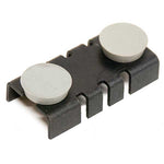 Shelf Rest with 2 Rubber Buttons - Black Finish
