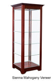 Classic Wood Tower Display Case with Dignified Crown Molding