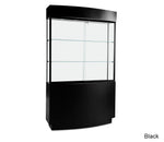 Distinctive Floor Display Case with Curved Cabinet