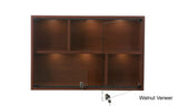 Contemporary Wall Display Case with Shelves
