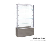 Luminous Floor Display Case with Glass Top and Optional Storage