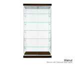 Classic floor display cabinet with five fully adjustable shelves