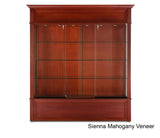 Classic Wooden Floor Display Case with 3/8" Thick Glass Shelves