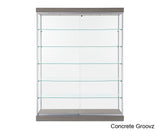 Expansive Modern Glass Display Cabinet with Five Shelves