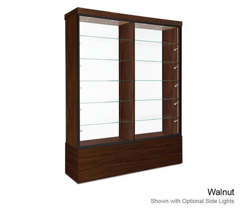 Tall Glass Floor Display Cabinet With Solid Sides