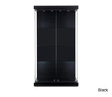 Elegant Floating Shelf Display Case  with Locking Doors and LED Lights