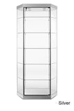 Stretched Hexagonal Tower Display Case with Five Shelves