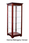 Classic Wood Tower Display Case with Dignified Crown Molding