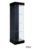Contemporary Floating Shelves Tower Showcase with Sliding Door