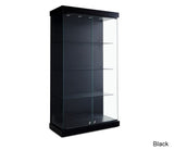 Elegant Floating Shelf Display Case  with Locking Doors and LED Lights