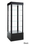 Easily Transportable Tower Display Case with Open Sides
