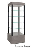 Easily Transportable Tower Display Case with Open Sides
