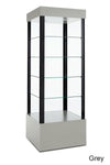 Easily Transportable Tower Display Case with Open Sides