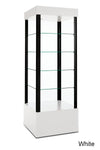 Easily Transportable Tower Display Case with Open Sides
