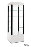 Easily Transportable Tower Display Case with Open Sides