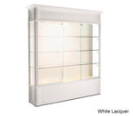 Classic Wooden Floor Display Case with 3/8" Thick Glass Shelves