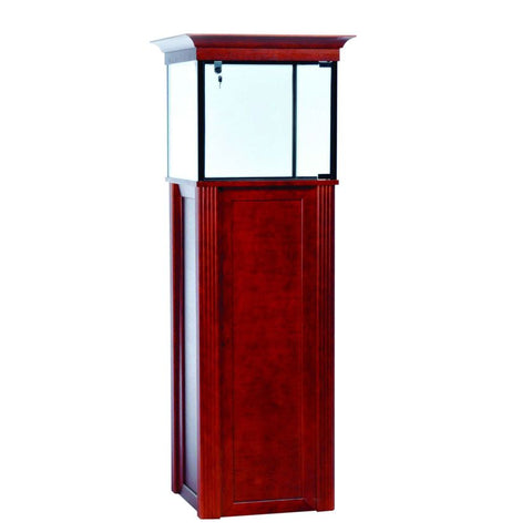 Classical Wood Pedestal Display Showcase with Molding