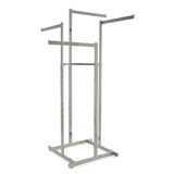 4-Way High Capacity Garment Rack With Straight Arms Rectangular Tubing Uprights