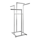 4-Way High Capacity Garment Rack With Straight Arms Rectangular Tubing Uprights