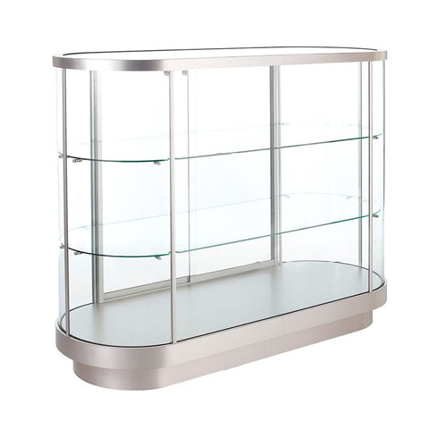 Magnificent Oval Island Counter Display Case